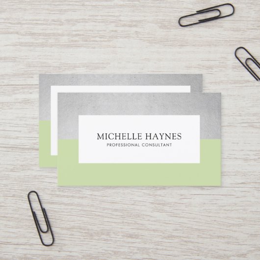 Moderne, luxe, minimalistische, professionele groe visitekaartje (Voorkant / Achterkant in situ)