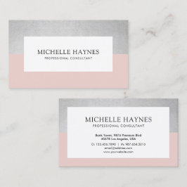 Moderne, luxe minimalistische professionele roze visitekaartje