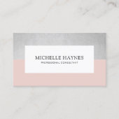 Moderne, luxe minimalistische professionele roze visitekaartje (Voorkant)