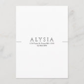 Moderne luxe minimalistische restaurant  menu (Achterkant)