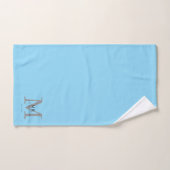 Moderne luxe monogram kleurmatch bad handdoek (Handdoek)