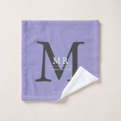 Moderne luxe monogram kleurmatch bad handdoek (Wasdoekje)