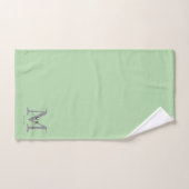 Moderne luxe monogram kleurmatch bad handdoek (Handdoek)