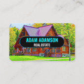 Moderne luxe onroerend goed (QR-code) Huis Realtor Visitekaartje (Voorkant)