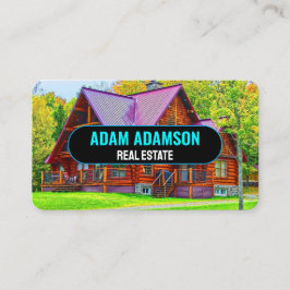 Moderne luxe onroerend goed (QR-code) Huis Realtor Visitekaartje