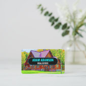 Moderne Luxe Onroerend Goed (QR Code) Huizen Makel Visitekaartje (Staand voorkant)