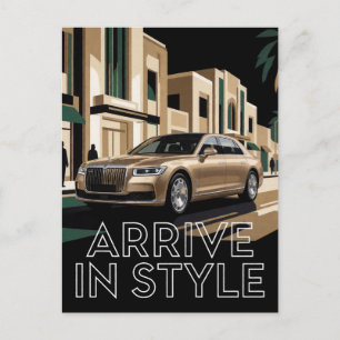 Moderne luxe prestaties auto voor bestuurders briefkaart