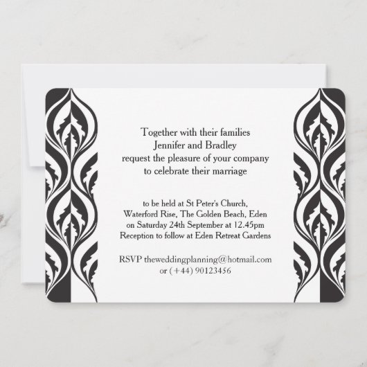 Moderne luxe rode anjer bruiloft uitnodigingen (Achterkant)