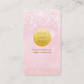 Moderne Luxe Roze Bokeh Balls QR Code Visitekaartje (Achterkant)