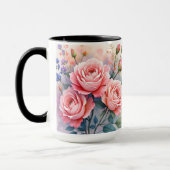 Moderne luxe roze rozen mooie collectie mok (Links)