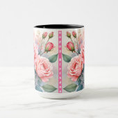 Moderne luxe roze rozen mooie collectie mok (Midden)