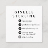 Moderne luxe rustige Lakefront onroerend goed Vierkante Visitekaartje (Achterkant)