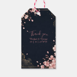 Moderne Luxe Sakura Bruiloftsbloesem Cadeaulabel