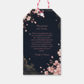 Moderne Luxe Sakura Bruiloftsbloesem Cadeaulabel (Achterkant)