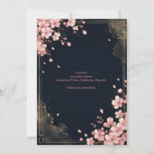 Moderne Luxe Sakura Trouwbloesem Kaart (Achterkant)
