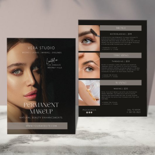 Moderne Luxe Salon Make-up Prijs Flyer