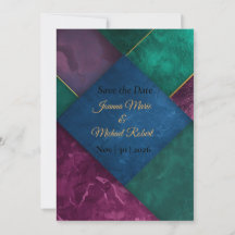 Moderne Luxe Save The Date Kaart