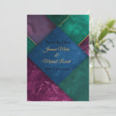 Moderne Luxe Save The Date Kaart (Staand voorkant)