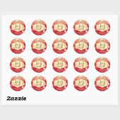 Moderne luxe sparkle-script sojakanellabel ronde sticker (Vel)