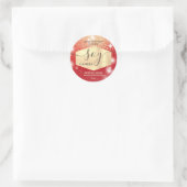 Moderne luxe sparkle-script sojakanellabel ronde sticker (Tas)