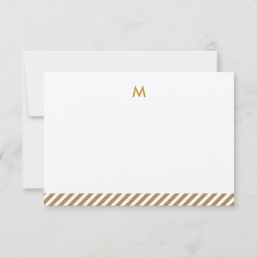 Moderne Luxe, speciale monogram notiecards Kaart (Voorkant)