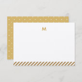 Moderne Luxe, speciale monogram notiecards Kaart (Voorkant / Achterkant)