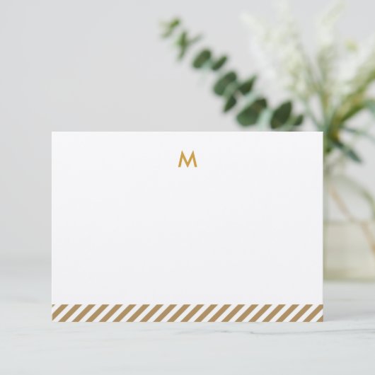 Moderne Luxe, speciale monogram notiecards Kaart (Staand voorkant)