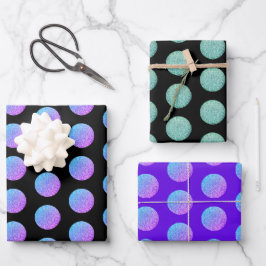 Moderne luxe sprankel paarse glitter stippen  inpakpapier vel