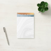 Moderne luxe stalen blauwe goudstreep post-it® notes (Kantoor)