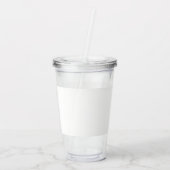 Moderne luxe trouwpersonalatie acryl drinkbeker (Achterkant)