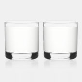 Moderne luxe trouwpersonalatie whisky glas (Voorkant)