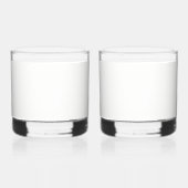 Moderne luxe trouwpersonalatie whisky glas (Achterkant)
