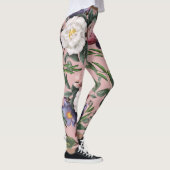 Moderne luxe tuinroze zomerroze roos leggings (Rechts)