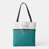 Moderne luxe tweekleurige monogram schoudertassen tote bag (Achterkant)