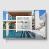 Moderne luxe vakantieverouderingscommentaar gastenboek (Voorkant)