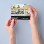 Moderne luxe vastgoed ansichtkaart | Op maat gemaa Flyer (Hand)