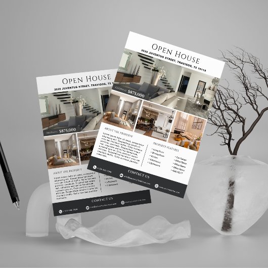 Moderne Luxe Vastgoed Open Huis Template Flyer