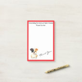 Moderne luxe verzorging hond gepersonaliseerde col post-it® notes (Op bureau)