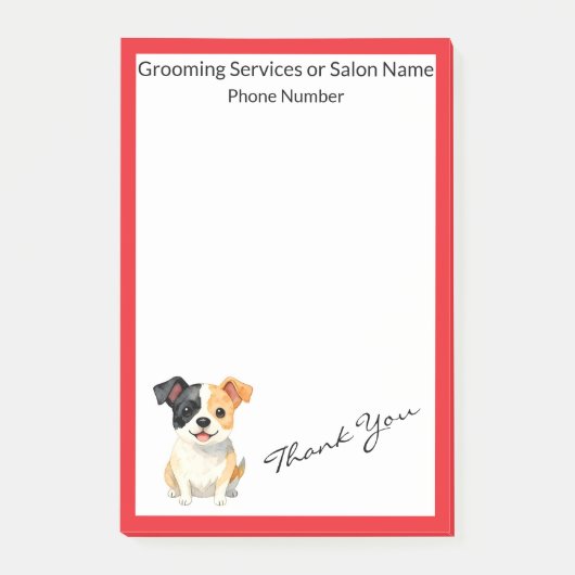 Moderne luxe verzorging hond gepersonaliseerde col post-it® notes (Voorkant)