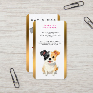 Moderne luxe verzorging hond gepersonaliseerde col visitekaartje