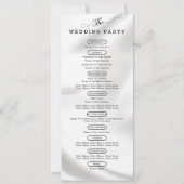 Moderne Luxe Witte Trouwceremonie Feestprogramma (Achterkant)