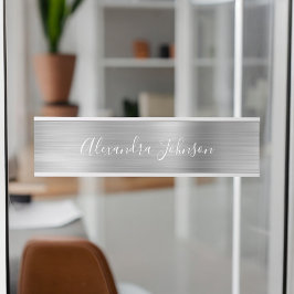 Moderne luxe zilveren zakelijke Folie Modern Deurbordje