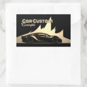 Moderne Luxe Zwart en Goud gegraveerd-stijl Auto Rechthoekige Sticker (Tas)