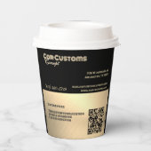 Moderne Luxe Zwart-Gouden Auto Zakelijk Papieren Bekers (Achterkant)