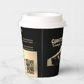 Moderne Luxe Zwart-Gouden Auto Zakelijk Papieren Bekers (Rechts)