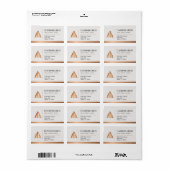 Moderne Luxe Zwart & Koper Onroerend Goed Etiket (Full Sheet)