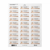 Moderne Luxe Zwart & Koper Onroerend Goed Etiket (Full Sheet)