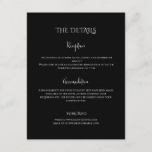 Moderne luxe zwart-wit huwelijksdetails