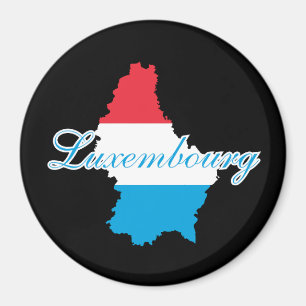 Moderne Luxemburgse Vlag Kaart Souvenir Magneet