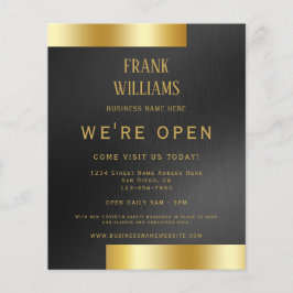 Moderne Luxury Black en Gold Corporate Minimalist Flyer